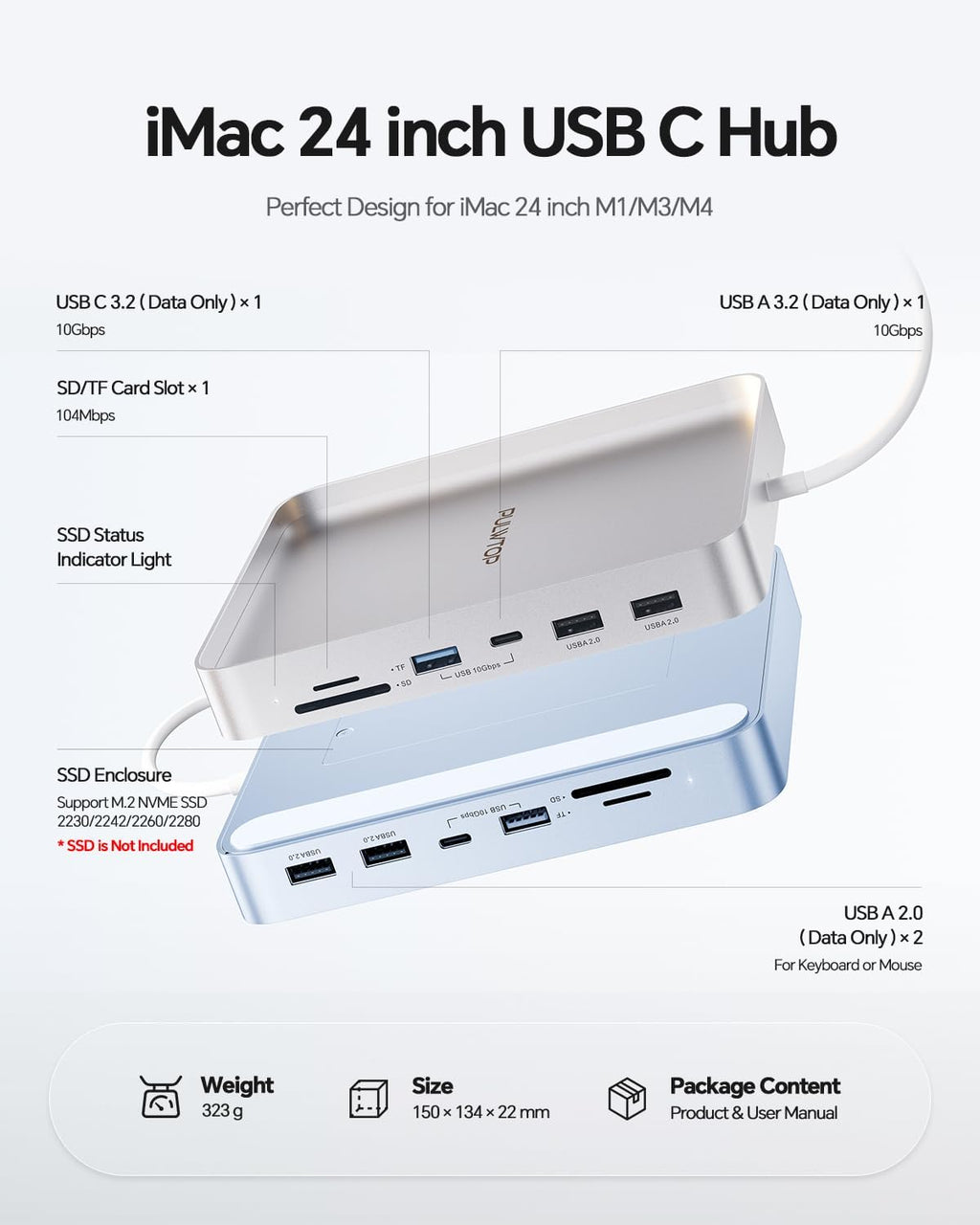 PULWTOP, BD182A, hub USB