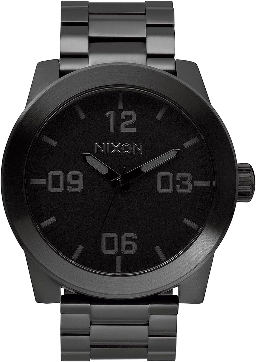 Nixon Corporal SS A346. Reloj XL para hombre resistente al agua de 100 m (cara de reloj de 48 mm. Correa de acero inoxidable de 24 mm)