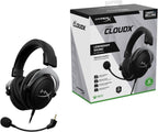 HyperX CloudX, auriculares oficiales para juegos con licencia de Xbox, compatibles con Xbox One y Series X|S, almohadillas de espuma viscoelástica, micrófono desmontable con cancelación de ruido, controles de audio en línea, negro/plateado