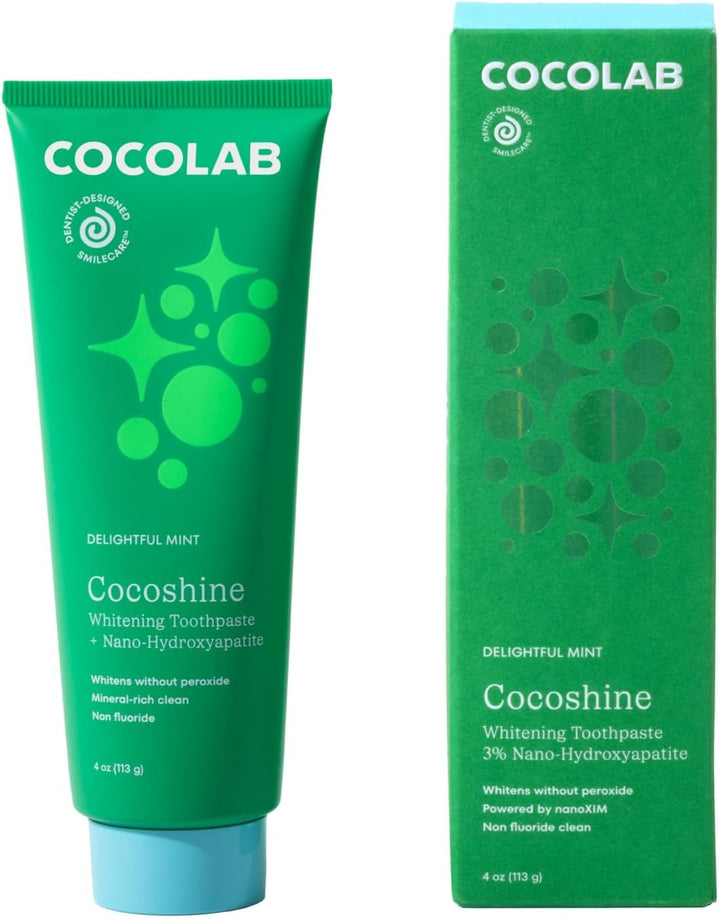 COCOLAB Cocoshine Pasta de dientes blanqueadora, delicioso sabor a...
