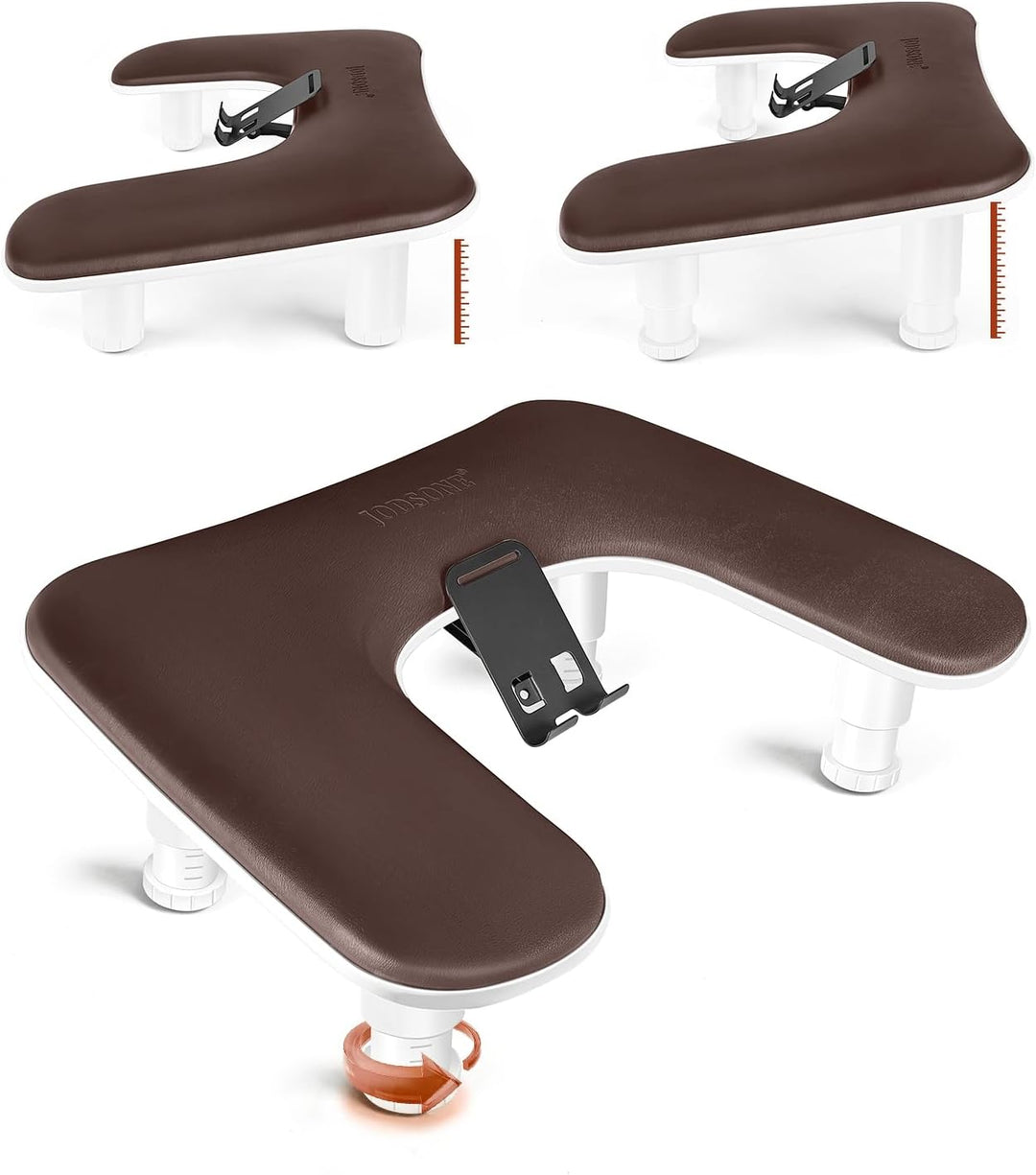 JODSONE Reposabrazos marrón en forma de U para uñas con soporte gir...