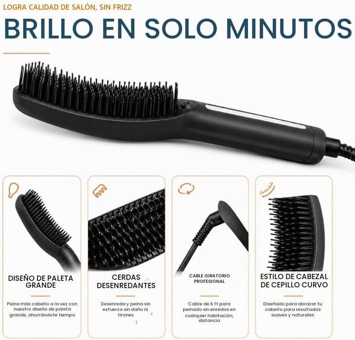 Speedy - Cepillo alisador de pelo de precisión para mujer, cepillo...