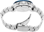 SEIKO Reloj SSB347 para Hombre - Essentials - Cronógrafo de Cuarzo, Taquímetro, AZUL - SSB345, Esenciales