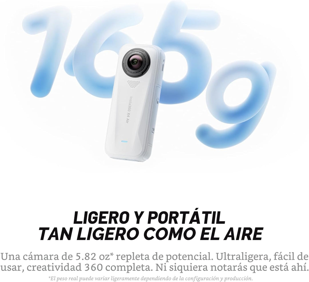 Insta360 X4 Air Kit de inicio - Cámara 360 de 8K y 165g ligera, pal...