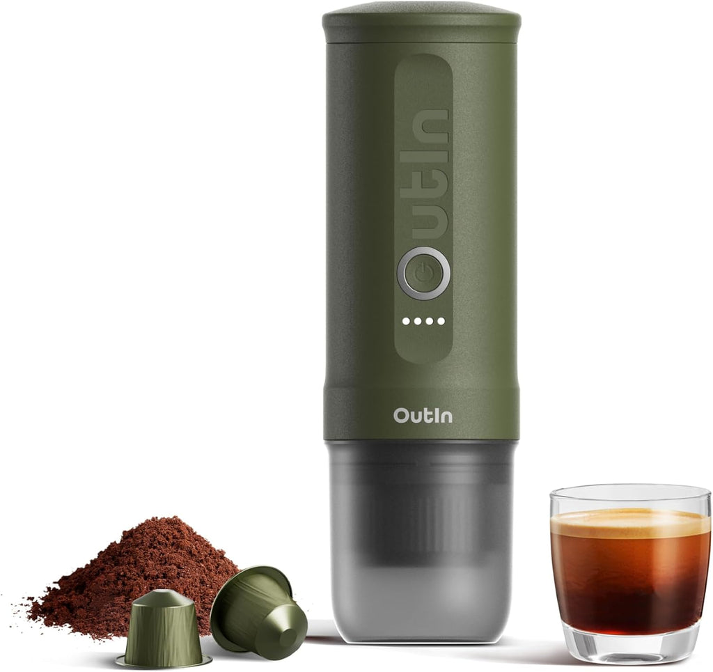 OutIn Nano Máquina de Espresso Eléctrica Portátil, Cafetera de Viaje
