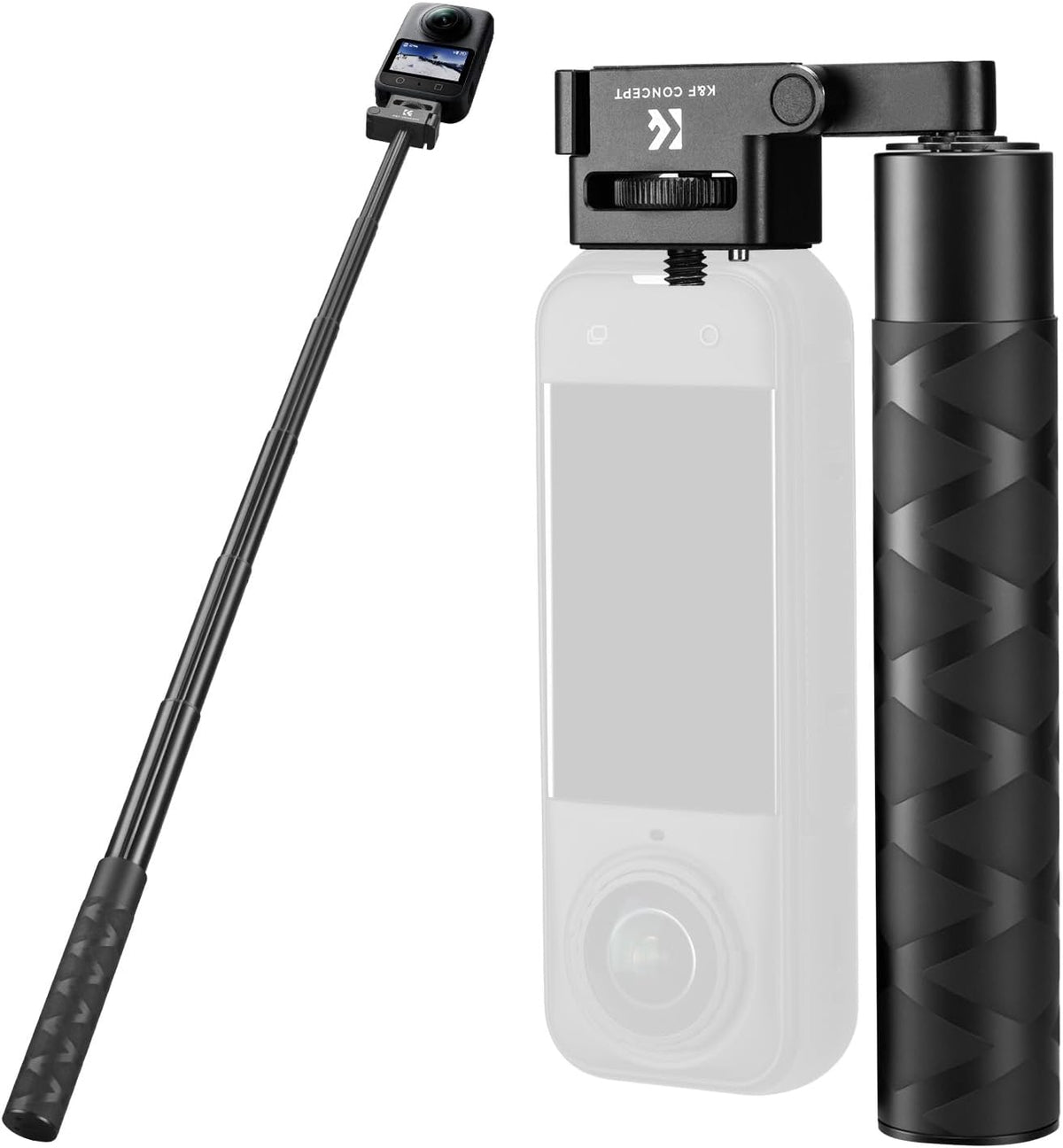 K&F CONCEPT Palo selfie plegable de 36.4 pulgadas compatible con Insta360