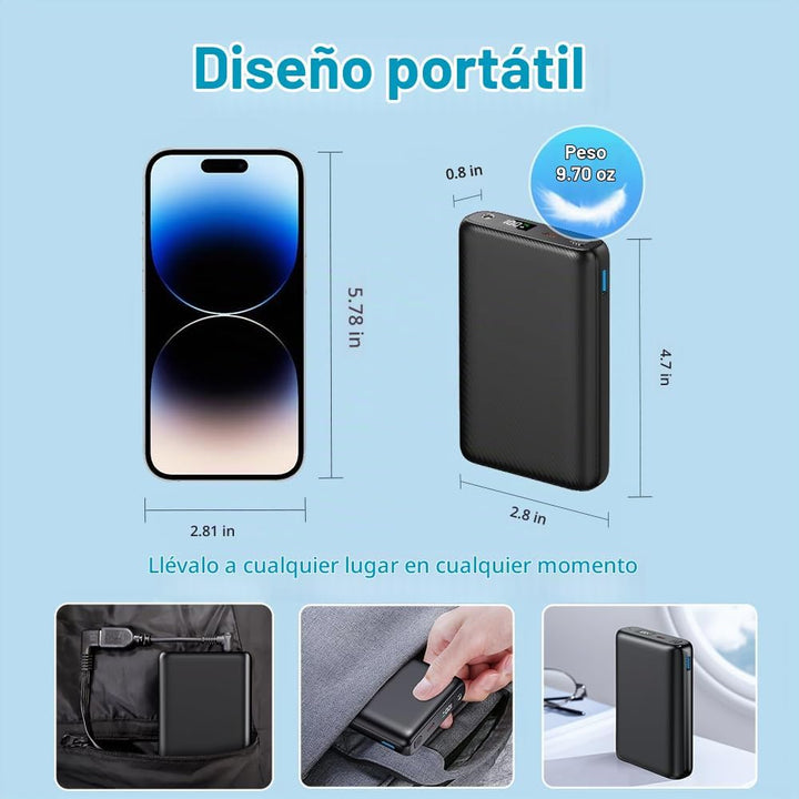MOSILA Paquete de Batería para Chaleco Calefactado de 30000mAh 7.4V...
