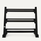 Amazon Basics Soporte de pesas ajustable de 3 niveles, solo soporte de acero resistente, negro