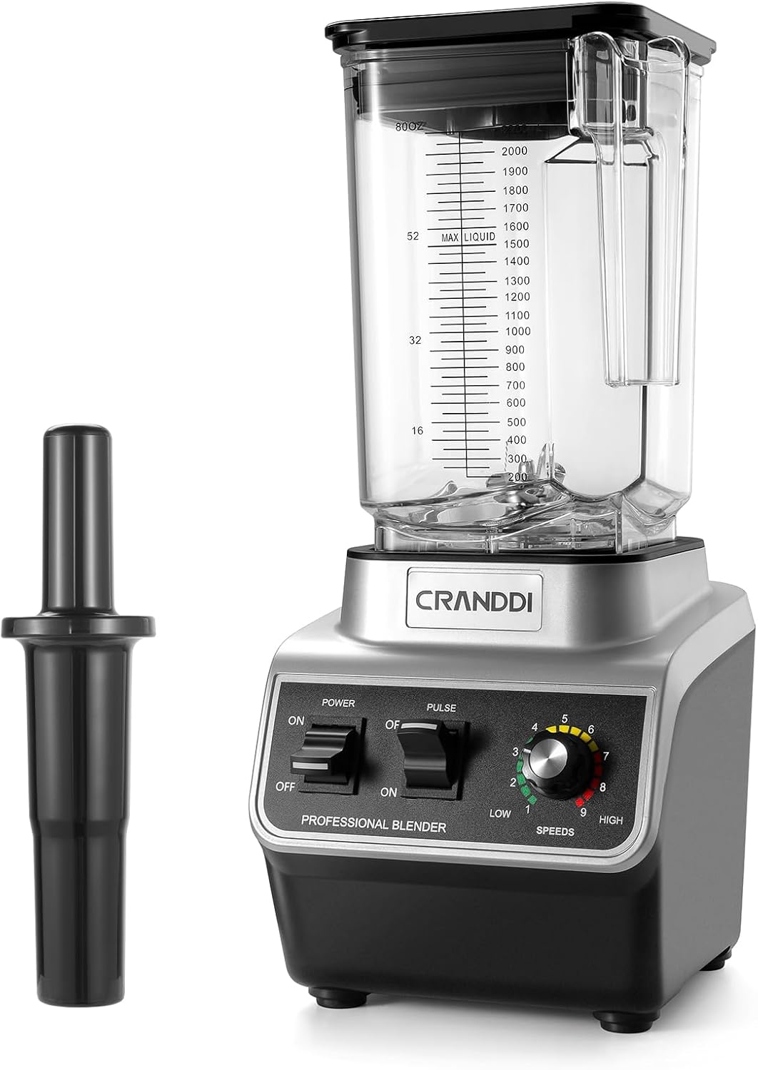 Batidora profesional de batidos, licuadoras de encimera de 80 onzas para batidos, batidos y trituración de hielo, licuadora de cocina comercial compacta de 1500 W con hoja de acero inoxidable, 120 V, K96