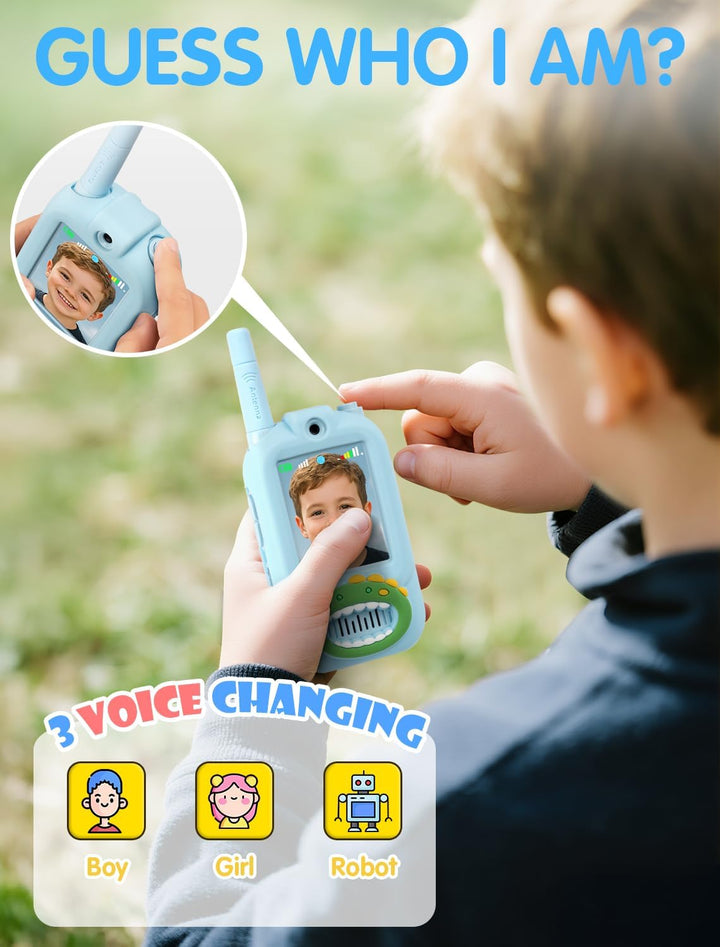 Walkie Talkies de video para niños con pantalla - Paquete de 2 inte...