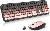 Atelus Combo de teclado y mouse inalámbricos, máquina de escribir,...