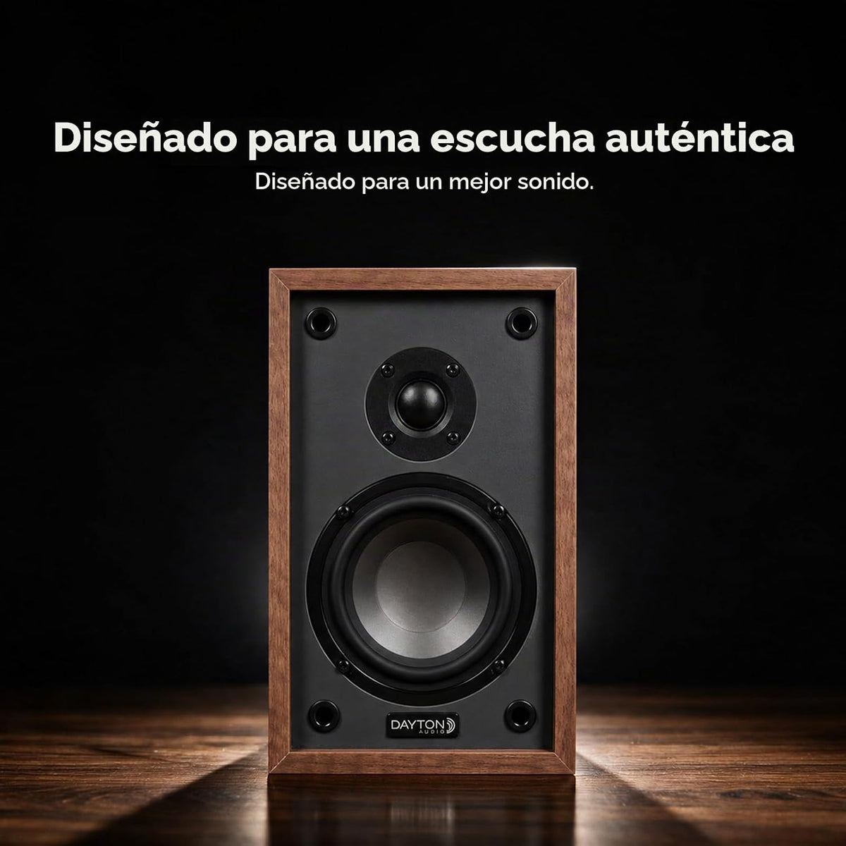 Dayton Audio Par de bocinas de estante Classic B40A con Bluetooth (Madera, 4 pulgadas)