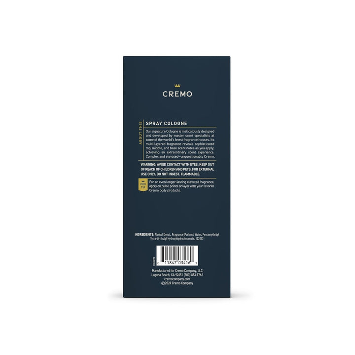 Cremo Cologne For Men - Palo Santo - Espray de colonia para hombre,...