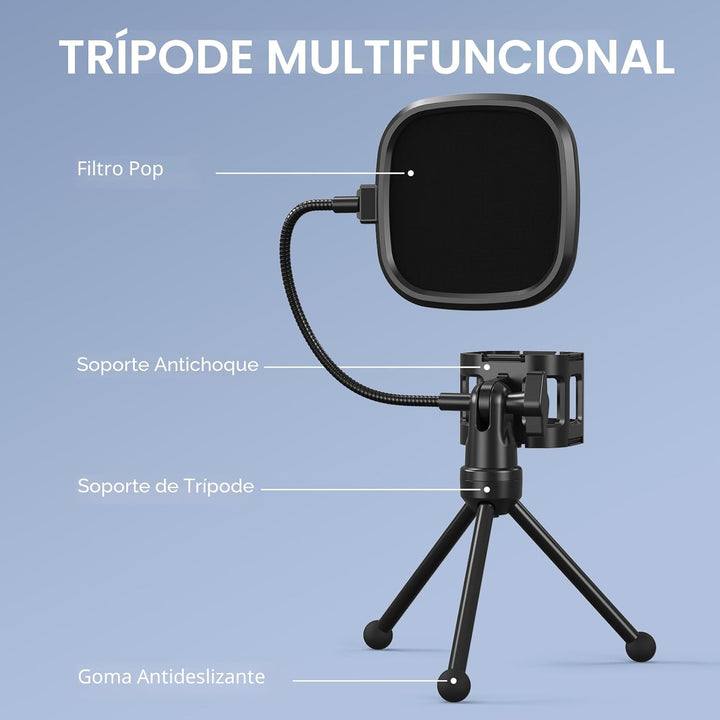TONOR TC-777 - Micrófono de podcast, micrófono de computadora USB,...