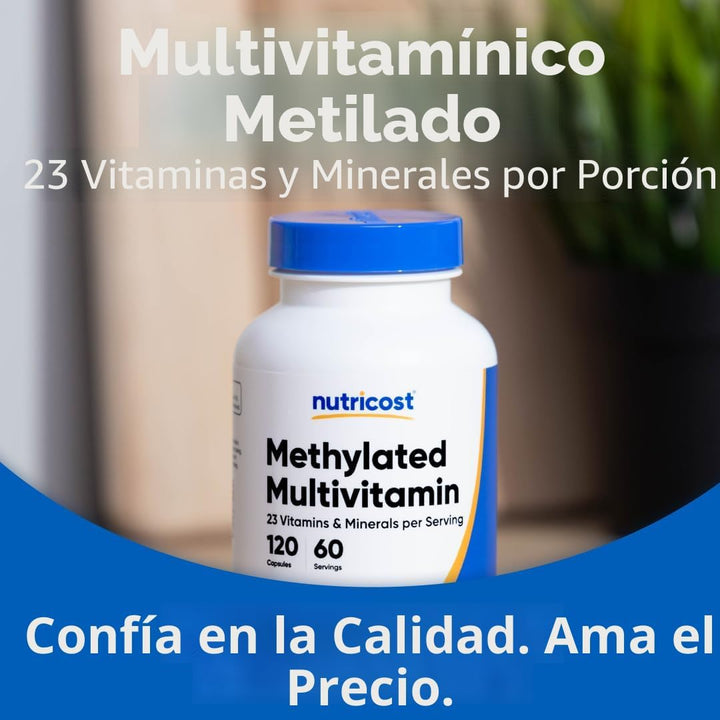 Nutricost Multivitamínico metilado 120 cápsulas, 60 porciones - 23...