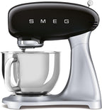 SMEG SMF04 - Batidora de pie Classico de 5 cuartos con arranque suave y mezcla constante, motor de 600 W, 10 velocidades, cuenco de acero inoxidable y escudo de vertido, mezclador planetario estilo