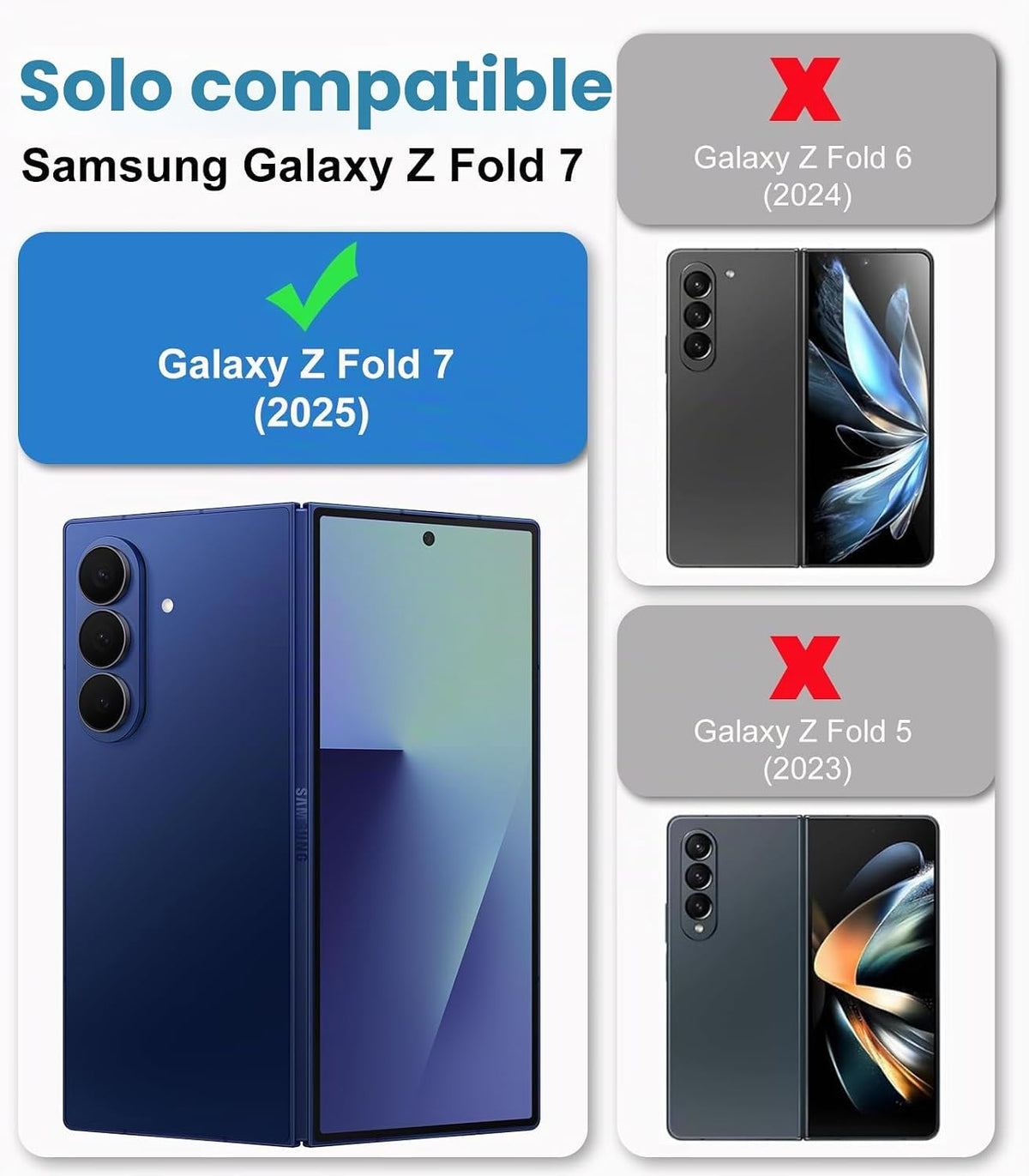 Funda magnética para Samsung Galaxy Z Fold 7, apta para MagSafe