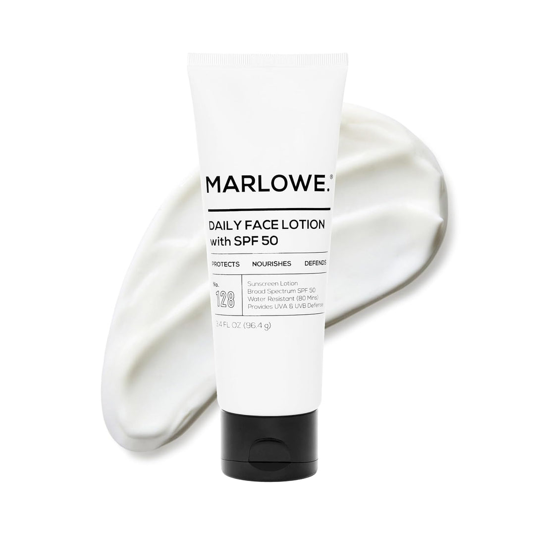 MARLOWE. Hidratante facial con SPF 50, 3.4 onzas, loción de protecc...