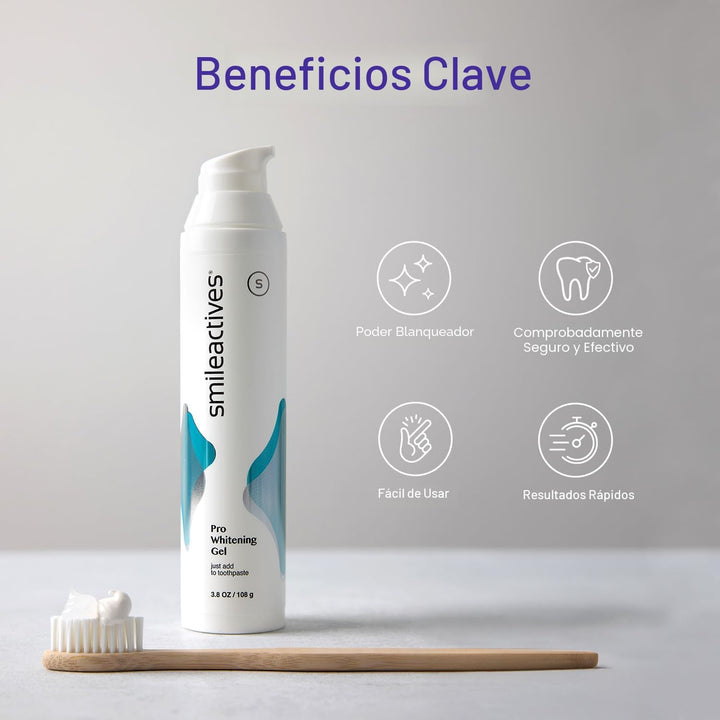 Smileactives Gel Blanqueador Dental para Pasta Dental con Peróxido...