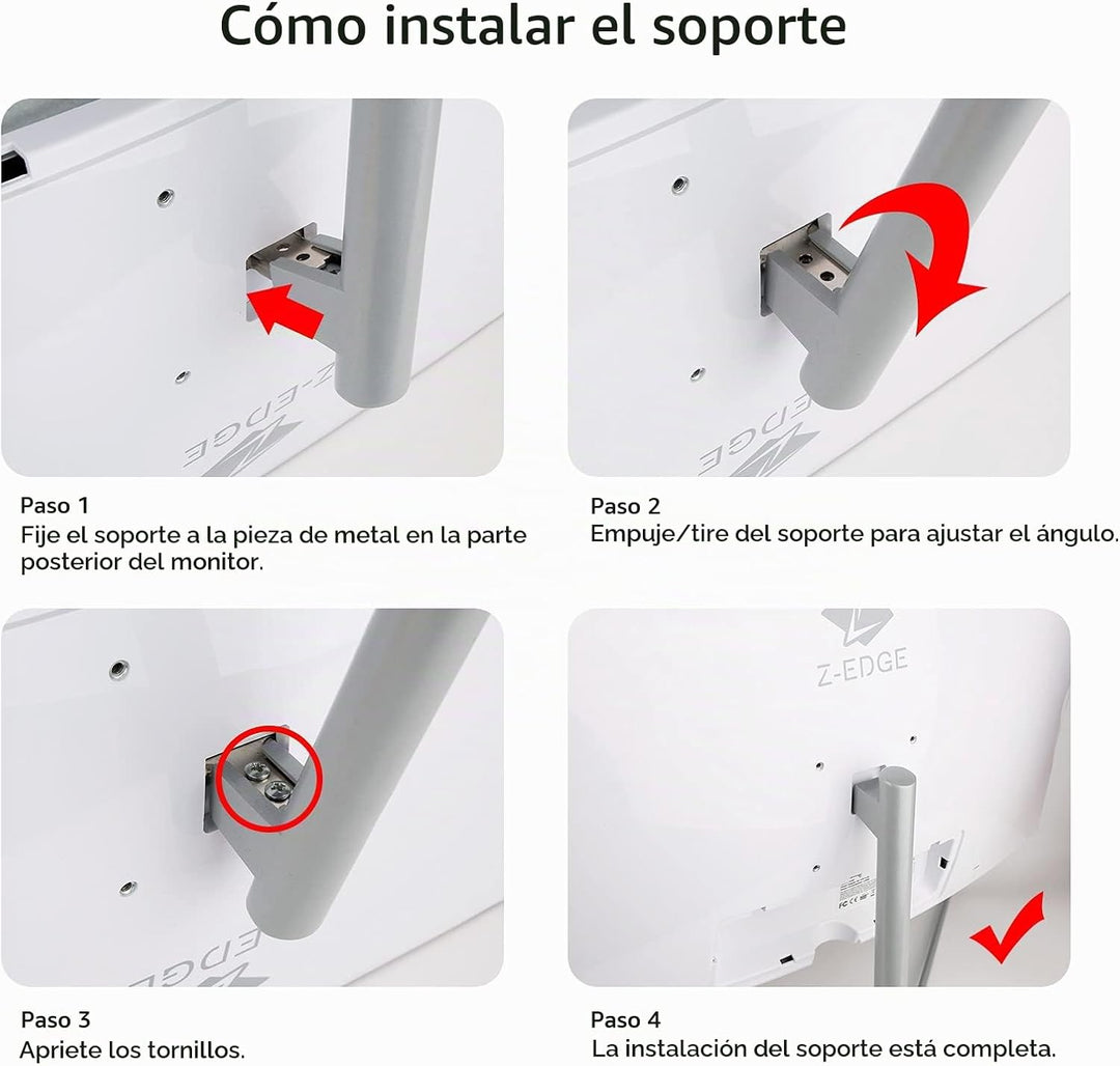 Z-Edge - Monitor curvo para juegos de 27 pulgadas, monitor de retro...