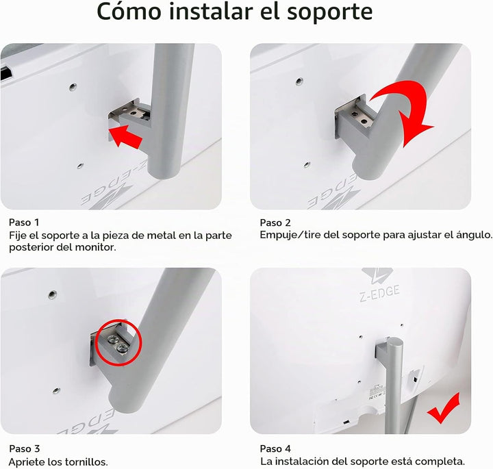Z-Edge - Monitor curvo para juegos de 27 pulgadas, monitor de retro...