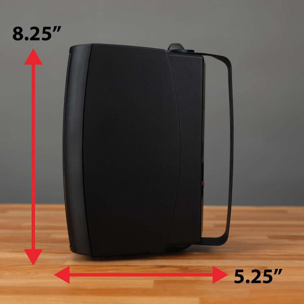 Dual Electronics LU43PB - Altavoces con cable para interiores y exteriores, 4 pulgadas, 3 vías, resistentes a la intemperie