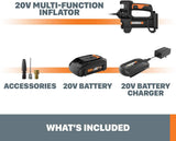 Worx WX092L 20V 2.0Ah inflador inalámbrico 2 en 1, batería y cargad...