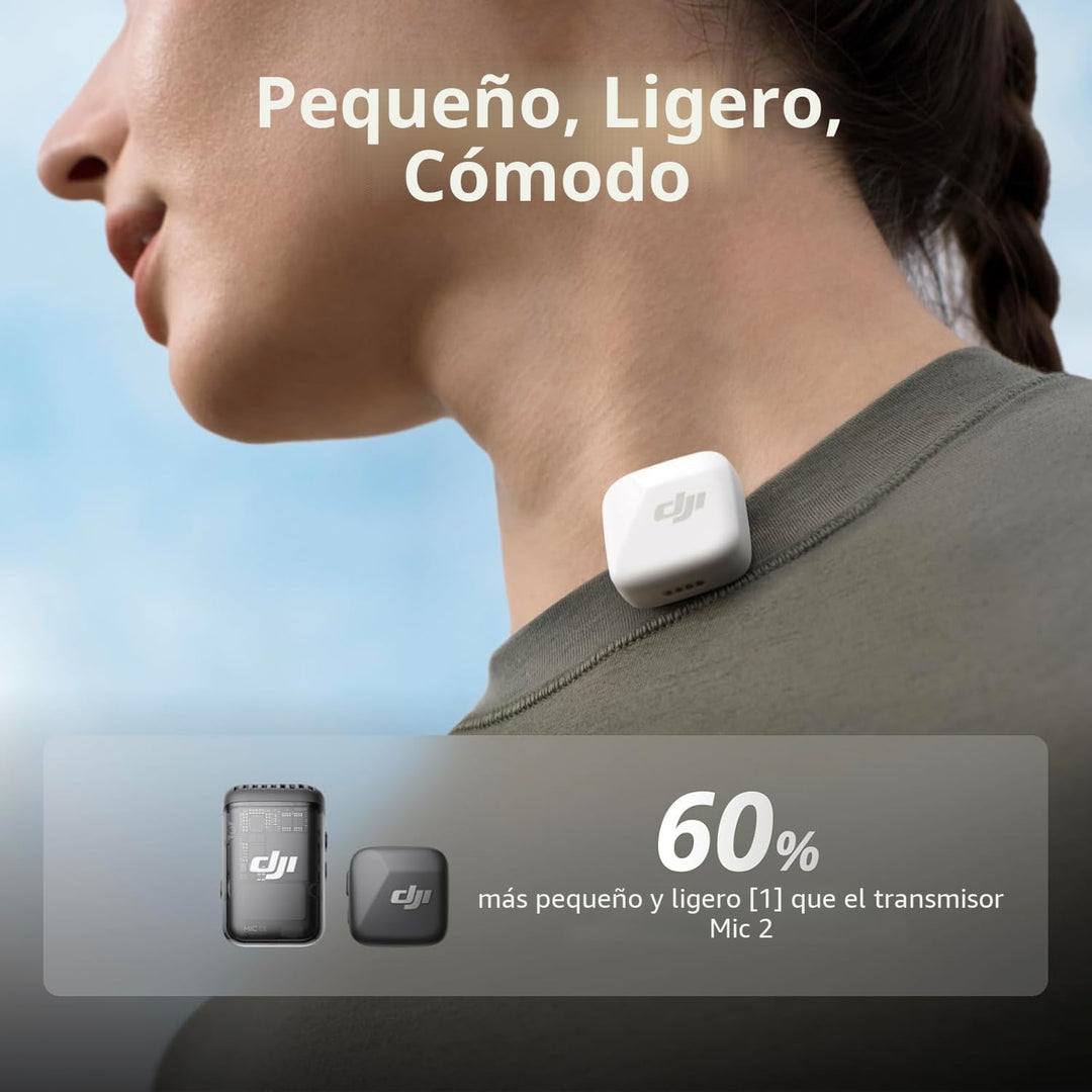 DJI Mic Mini (2 TX + 1 Mobile RX), micrófono inalámbrico Lavalier p...