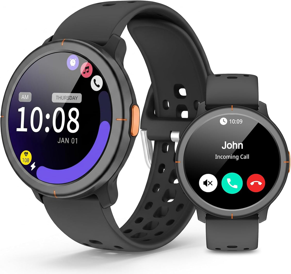 Smart Watch para Hombres y Mujeres, Llamadas Bluetooth, Rastreador de Actividad, Android iOS