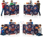 Target Búnker Táctico y Blaster de Espuma 59x34” Zona de Combate Fort Bunker, Compatible con Laser Tag, Pistola de Agua y Actividades de Cumpleaños, Pared Plegable para Juego Activo