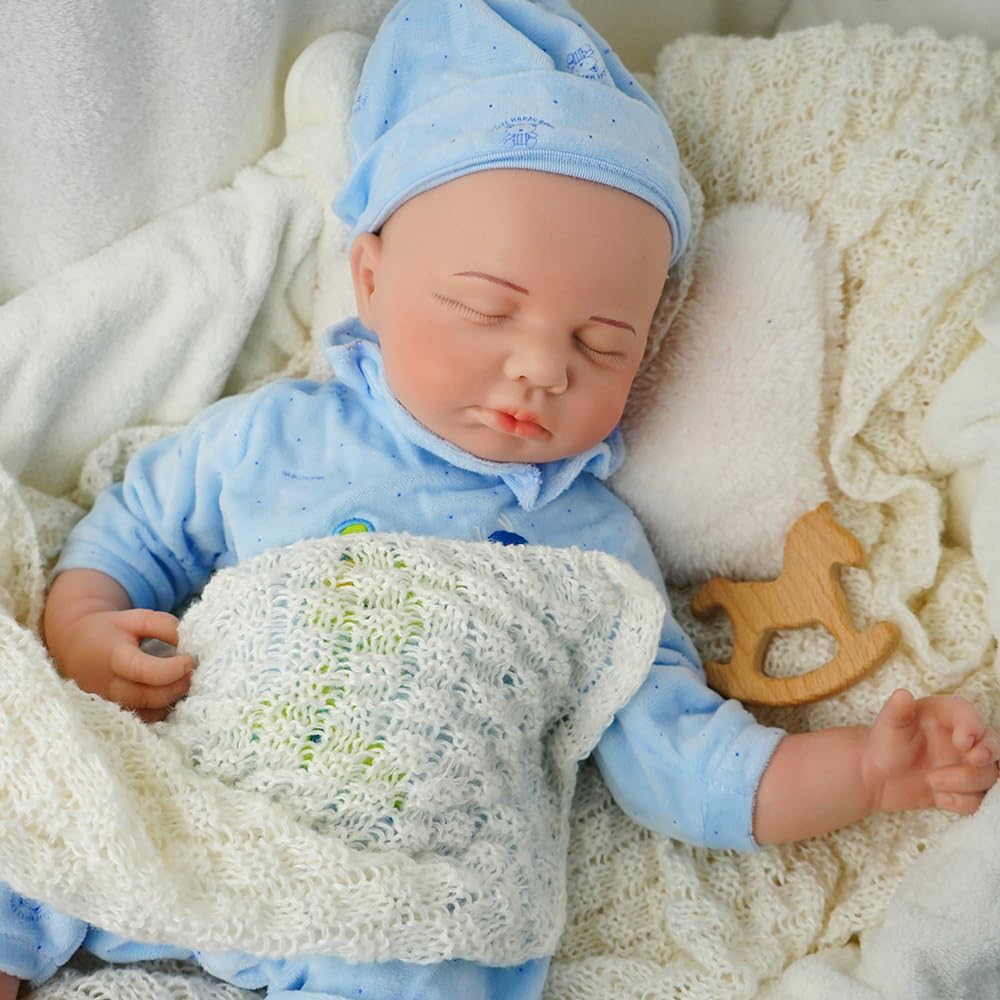 FemmeForm Niño de 18.5 pulgadas, Muñecas de bebé Reborn de silicona...