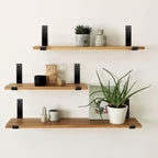 Soportes de estante de 12 pulgadas para estante flotante de bricolaje, soporte flotante resistente de 1/5 pulgadas de grosor, apto para el hogar, cocina, baño, garaje, sala de estar, paquete de 6 unidades, negro, 11.25 x 6 x 1.5 pulgadas