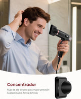 MESCOMB Secador de pelo de viaje con difusor, 1875 W de doble volta...
