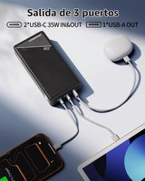 GENSROCK Cargador portátil de 20000 mAh, PD 35 W, cargador de bater...