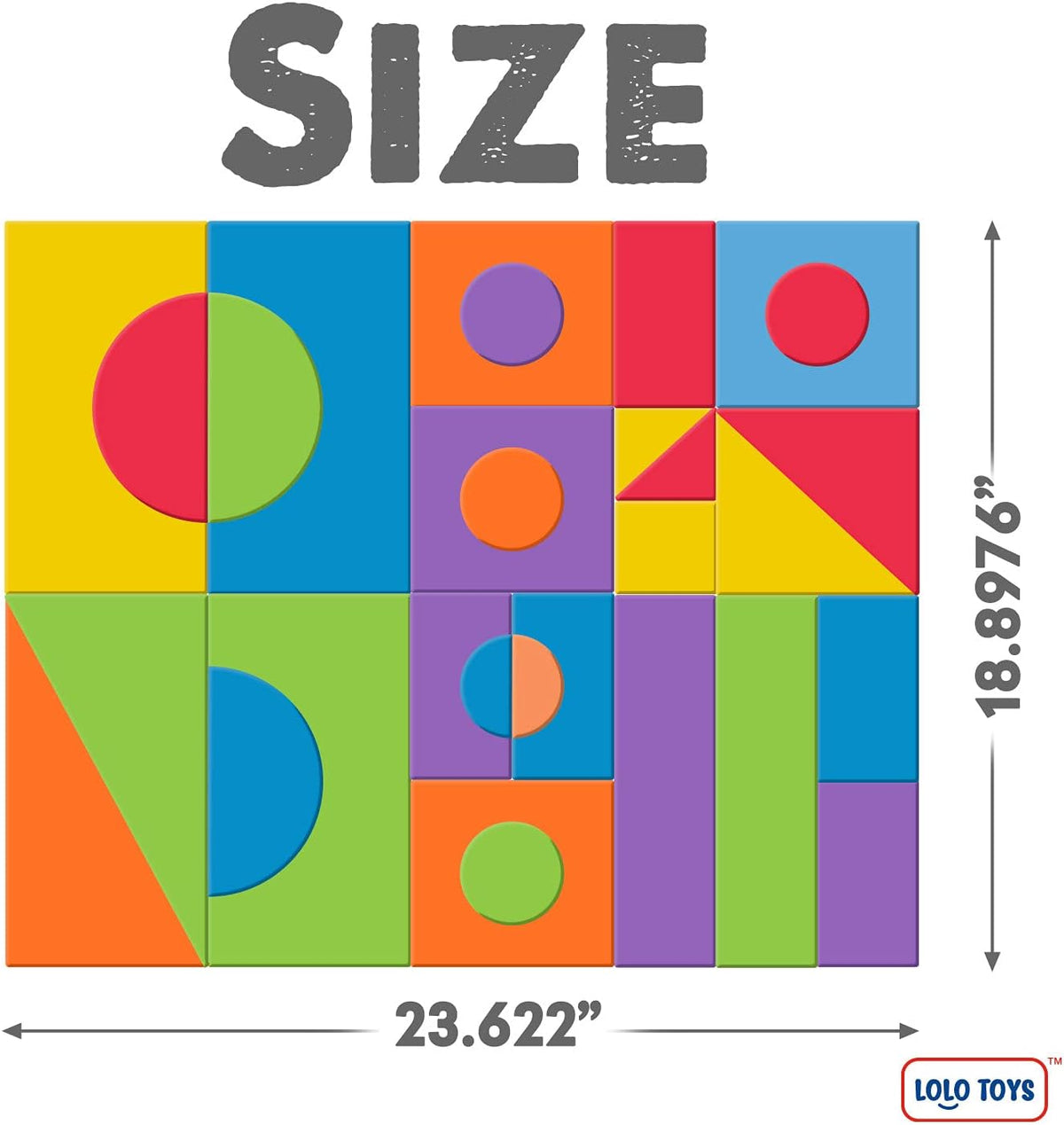 LOLO TOYS Bloques de espuma de construcción grandes para niños pequeños – Bloques de construcción gigantes gigantes grandes (30 piezas)