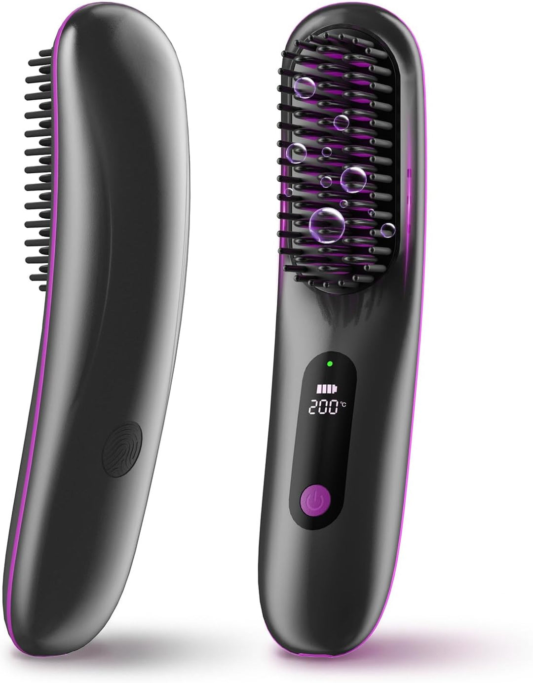 Cepillo alisador de cabello inalámbrico, cepillo portátil para alis...