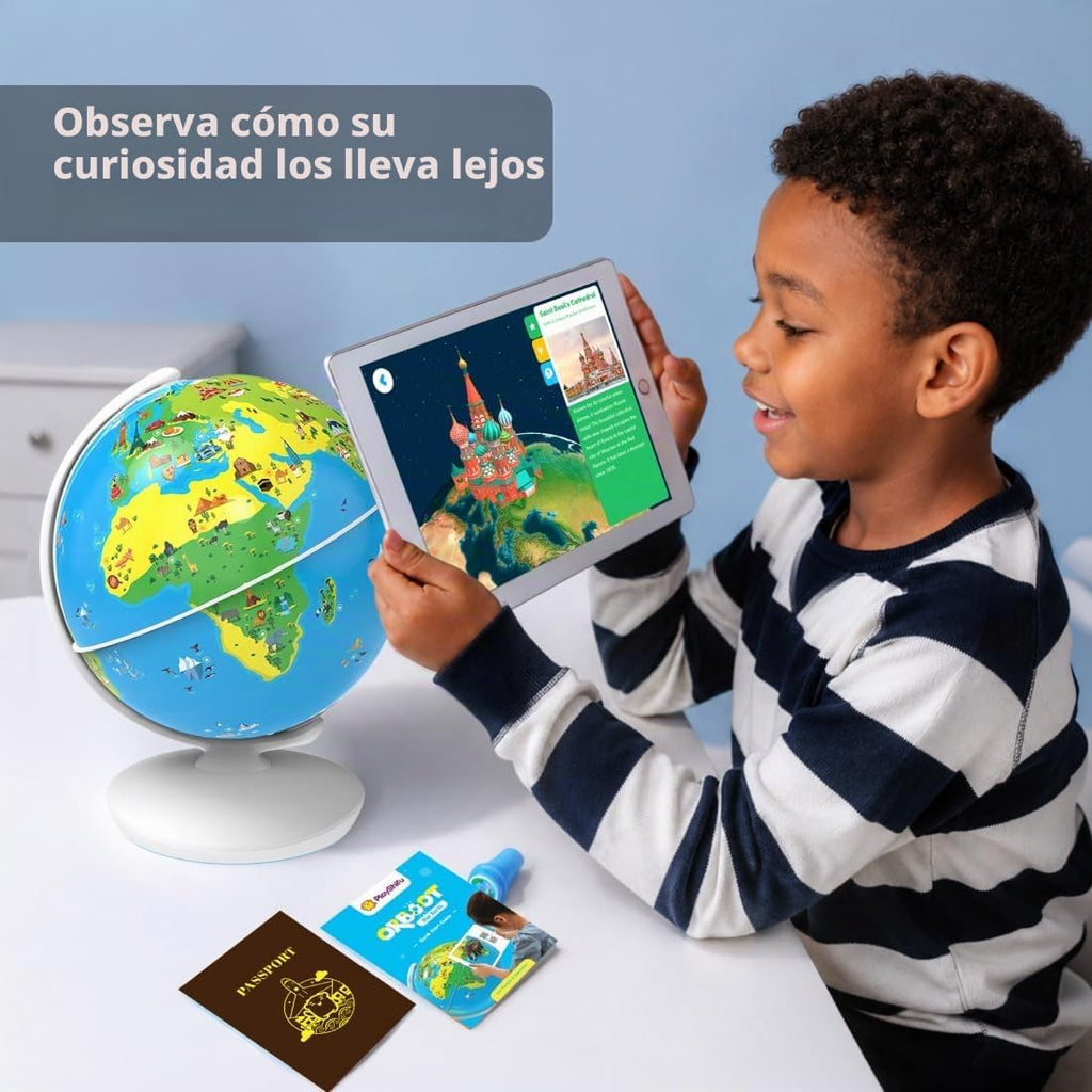 Orboot de Shifu: El globo terráqueo educativo de realidad aumentada | Juguete Stem para niños y niñas de 4 a 10 años | Ideal para regalo (sin fronteras ni nombres en el globo)