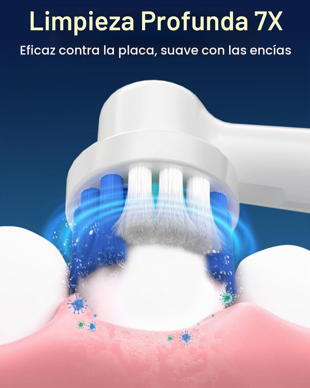 MCUDKIK Cepillo de dientes eléctrico giratorio para adultos, 8 cabe...