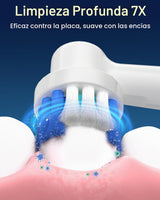 MCUDKIK Cepillo de dientes eléctrico giratorio para adultos, 8 cabe...