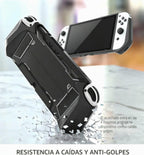 Mumba Funda acoplable para Nintendo Switch OLED 2021, Blade Series TPU Grip Funda protectora Accesorios compatibles con controlador Joy-Con de 7 pulgadas (negro)
