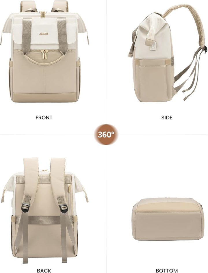 LOVEVOOK Mochila para laptop para mujer, mochila de trabajo convert...