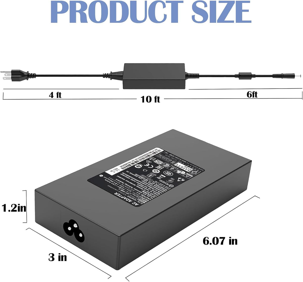Adaptador de corriente de 180 W para estación de acoplamiento Dell wd19s