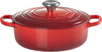 Le Creuset Horno holandés redondo ancho de hierro fundido esmaltado, 3.5 cuartos de galón., Cerise