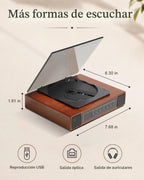 K10 Reproductor de CD Bluetooth con Altavoces para el Hogar, Recargable