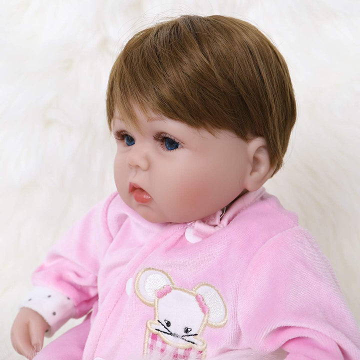 ENADOLL - Muñeca Reborn realista de bebé, de vinilo de silicona, ro...