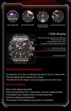 OLEVS Relojes para Hombre Casual Lujo Cara Grande Cronógrafo Multifuncional Relojes de Hombre Correa de Silicona/Nylon Duradera 3 ATM Resistente al Agua Reloj de Hombre Fecha Fase Lunar Reloj
