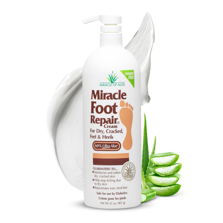 Miracle Foot Repair Cream (32 oz) Repara talones y pies agrietados,...