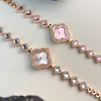 ADSBIAOYE Relojes de pulsera de lujo para mujer, reloj de pulsera de diamantes de oro rosa, reloj de cuarzo para mujer, regalo
