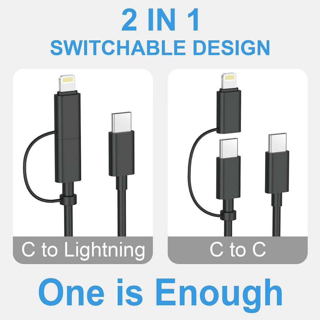 Cargador de carga rápida para iPhone 17, 16, 15, paquete de 3 cargadores USB C, cable Lightning de 6 pies y cable USB C tipo C para iPhone 17/17 Plus/17 Pro Max/Air/16/16 Plus/16 Pro Max/15 Pro/14Pro
