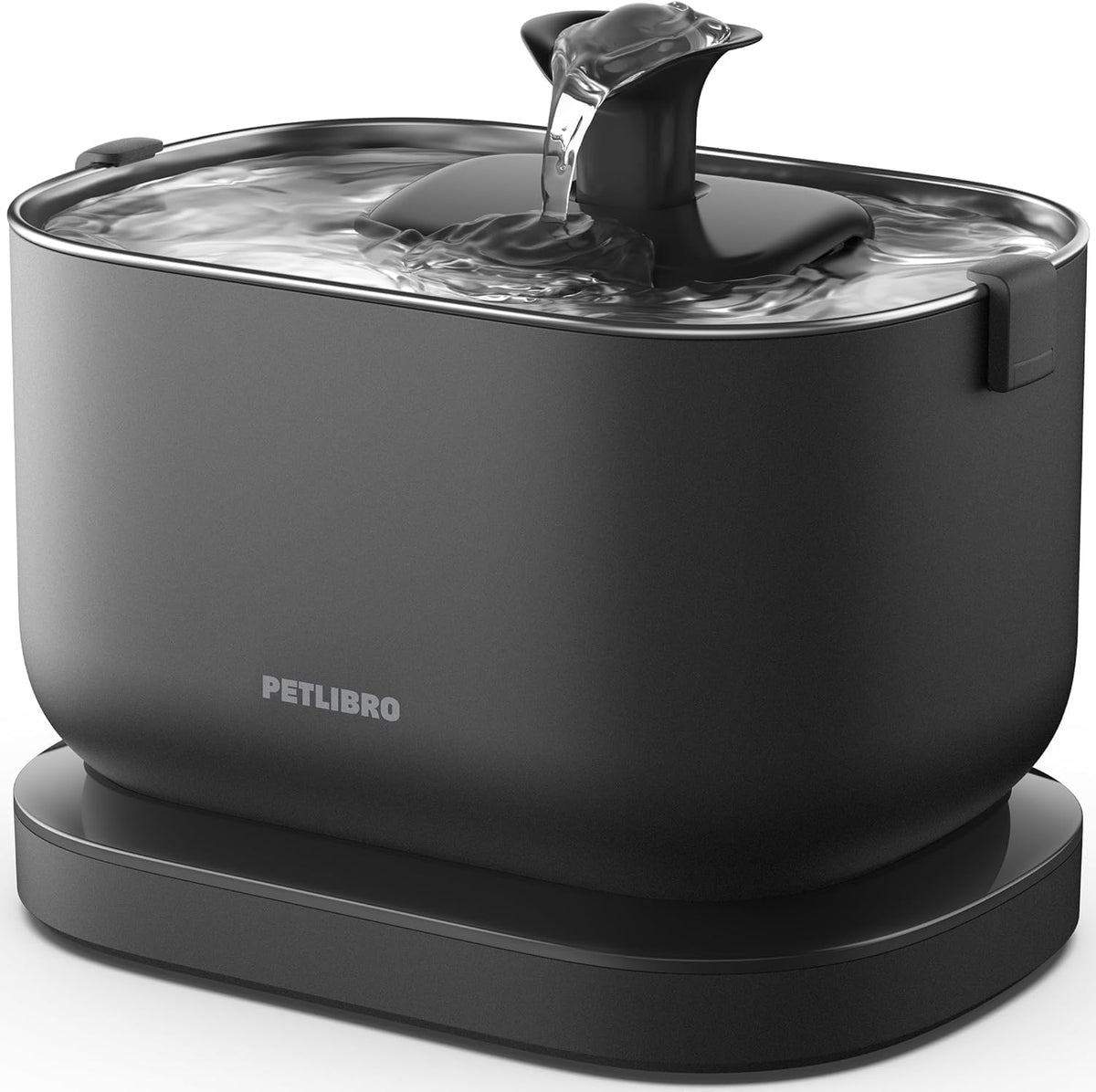 PETLIBRO Fuente de agua para gatos, fuente de agua inalámbrica para mascotas, funciona con pilas, fuentes de agua Dockstream de 2.5L/84 onzas para gatos en interiores, fuente para gatos con bandeja de